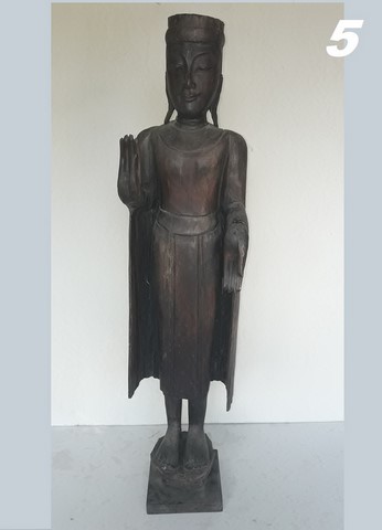 EXCEPTIONNELLE STATUE DE BOUDDHA DEBOUT